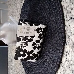 NWT..Michael Kors Black and White Floral Wallet